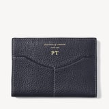 Hudson Passport Cover Classic Navy Milled Pebble