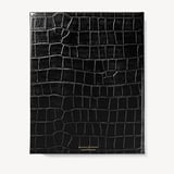 2027 A4 Week to View Diary Deep Shine Black Croc