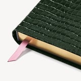 2027 A5 Day to Page Diary Deep Shine Evergreen Small Croc