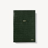2027 A5 Day to Page Diary Deep Shine Evergreen Small Croc