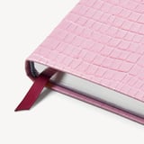 2027 A5 Day to Page Diary Deep Shine Powder Lilac Small Croc