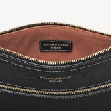 Hudson Travel Pouch Black Milled Pebble