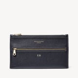 Hudson Travel Pouch Classic Navy Milled Pebble