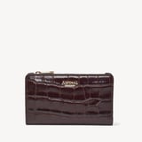 Mayfair® Coin & Card Wallet Deep Shine Dark Amazon Brown Croc