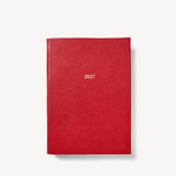 2027 A5 Week to View Diary Cardinal Red Pebble