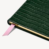 2027 A5 Week to View Diary Deep Shine Evergreen Small Croc