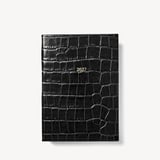2027 A5 Week to View Diary Deep Shine Black Croc