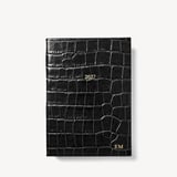 2027 A5 Week to View Diary Deep Shine Black Croc