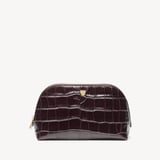 Classic Makeup Case Deep Shine Dark Amazon Brown Croc