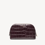 Classic Makeup Case Deep Shine Dark Amazon Brown Croc