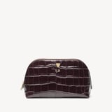 Classic Makeup Case Deep Shine Dark Amazon Brown Croc