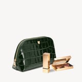 Classic Makeup Case Deep Shine Evergreen Croc