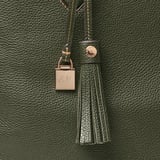 Hudson Tote Forest Green Milled Pebble