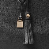 Hudson Tote Black Milled Pebble