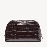 Classic Toiletry Bag Deep Shine Dark Amazon Brown Croc