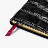 2027 Slim Pocket Diary Deep Shine Black Croc