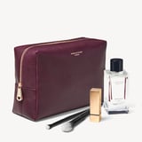 London Toiletry Bag Burgundy Pebble