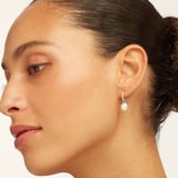 Drop Huggie Earrings 0.16ct Diamond