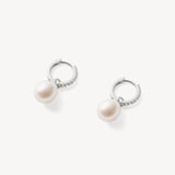 Drop Huggie Earrings 0.16ct Diamond