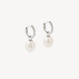Drop Huggie Earrings 0.16ct Diamond
