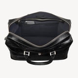 City Structured Briefcase Deep Shine Black Soft Croc
