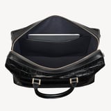 City Structured Briefcase Deep Shine Black Soft Croc