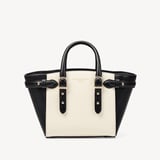 Mini Marylebone Tote Ivory Saffiano & Smooth Black