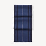 Striped Merino Wool Scarf Blue, Indigo & Slate Merino Wool