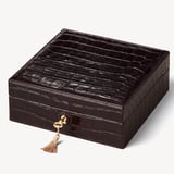Four Piece Watch Box Deep Shine Amazon Brown Croc