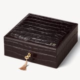 Four Piece Watch Box Deep Shine Amazon Brown Croc
