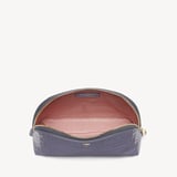 Classic Makeup Case Deep Shine Dusky Blue Small Croc
