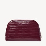 Classic Toiletry Bag Deep Shine Garnet Small Croc