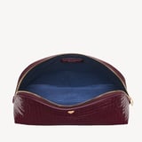 Classic Toiletry Bag Deep Shine Garnet Small Croc