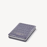 Handbag Mirror Deep Shine Dusky Blue Small Croc