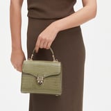 Midi Mayfair® Deep Shine Fern Small Croc