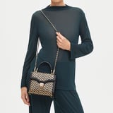 Midi Mayfair® Champagne, Green & Black Woven Leather