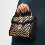 Midi Mayfair® Champagne, Green & Black Woven Leather