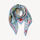 Aspinal Garden Silk Scarf Multi-Coloured Pure Silk