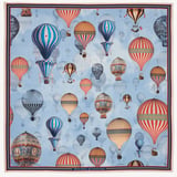 Up Up & Away Silk Scarf Dusky Blue Pure Silk