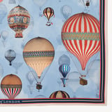 Up Up & Away Silk Scarf Dusky Blue Pure Silk