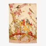 Merino & Silk Stole Putty Edwardian Garden 