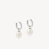 Drop Huggie Earrings 0.16ct Diamond