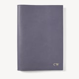 A4 Refillable Luxury Journal Dusky Blue Pebble with Soft Suede Lining