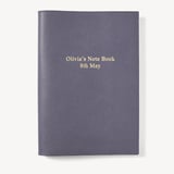 A4 Refillable Luxury Journal Dusky Blue Pebble with Soft Suede Lining