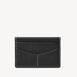 Hudson Slim Credit Card Holder Black Milled Pebble