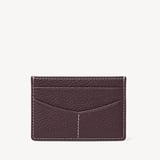 Hudson Slim Credit Card Holder Wine Milled Pebble