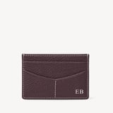Hudson Slim Credit Card Holder Wine Milled Pebble
