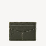 Hudson Slim Credit Card Holder Forest Green Milled Pebble