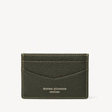 Hudson Slim Credit Card Holder Forest Green Milled Pebble