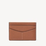 Hudson Slim Credit Card Holder Tan Milled Pebble